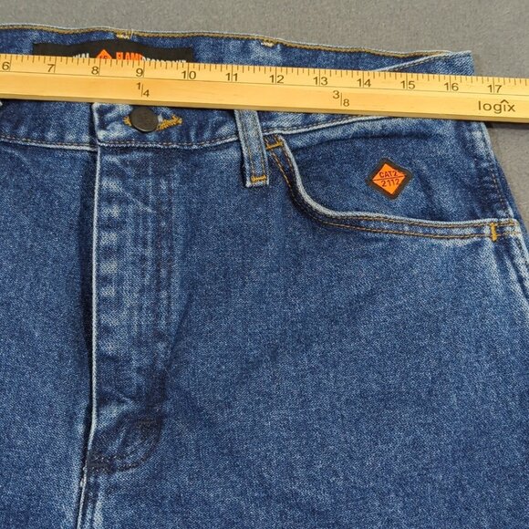 Wrangler FR Jeans Men's 33x32 Blue 10FR13MMS Original Fit Cowboy Western Denim - Picture 5 of 10